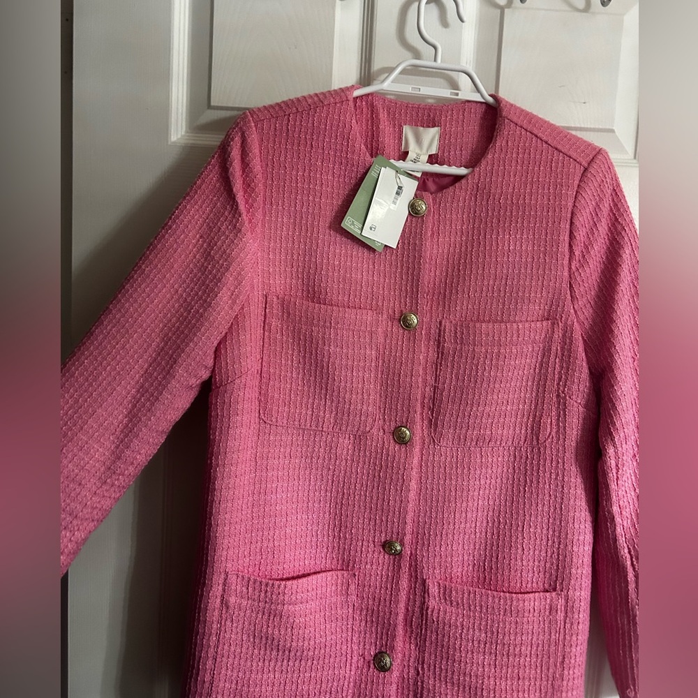 H&M Pink Tweed Blazer (Brand New) - Picture 4 of 9